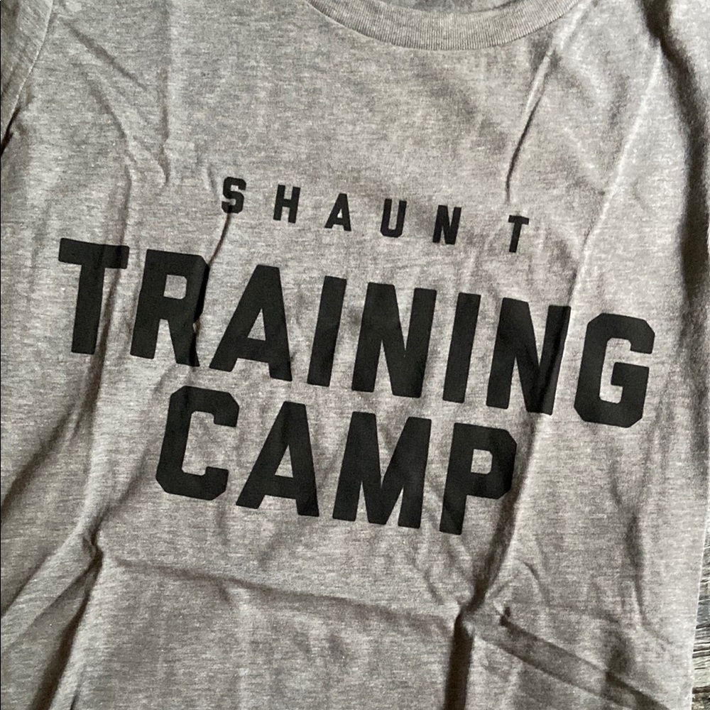 NEW Shaun T “Training Camp” Training Camp Fitted Short Sleeve Tee